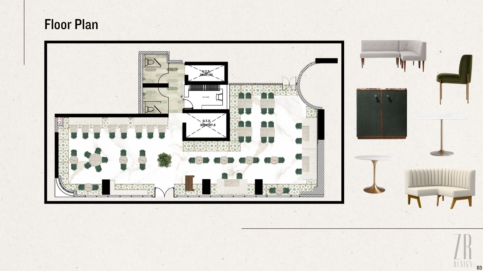 Floor Plan of Roma Restaurant